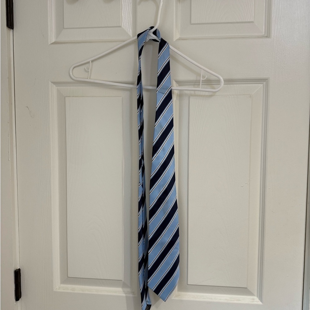 Classic Striped Blue and Black Tie